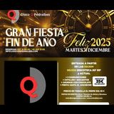 GRAN FIESTA FIN DE AÑO - DISCO Q PEDRALBE Miercoles 1 Enero 2025